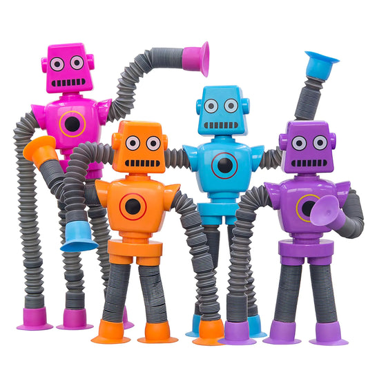4-Pack Robot Pop Tube Fidget Set