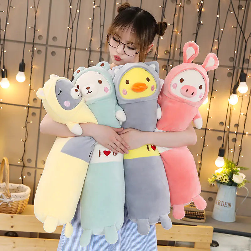 Cozy HugBear Body Pillow - Duck & Pig Edition